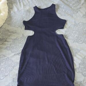 SHEIN Navy Backless Dress